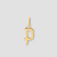 Lower Case Gothic Letter Charm in 14K Yellow Gold