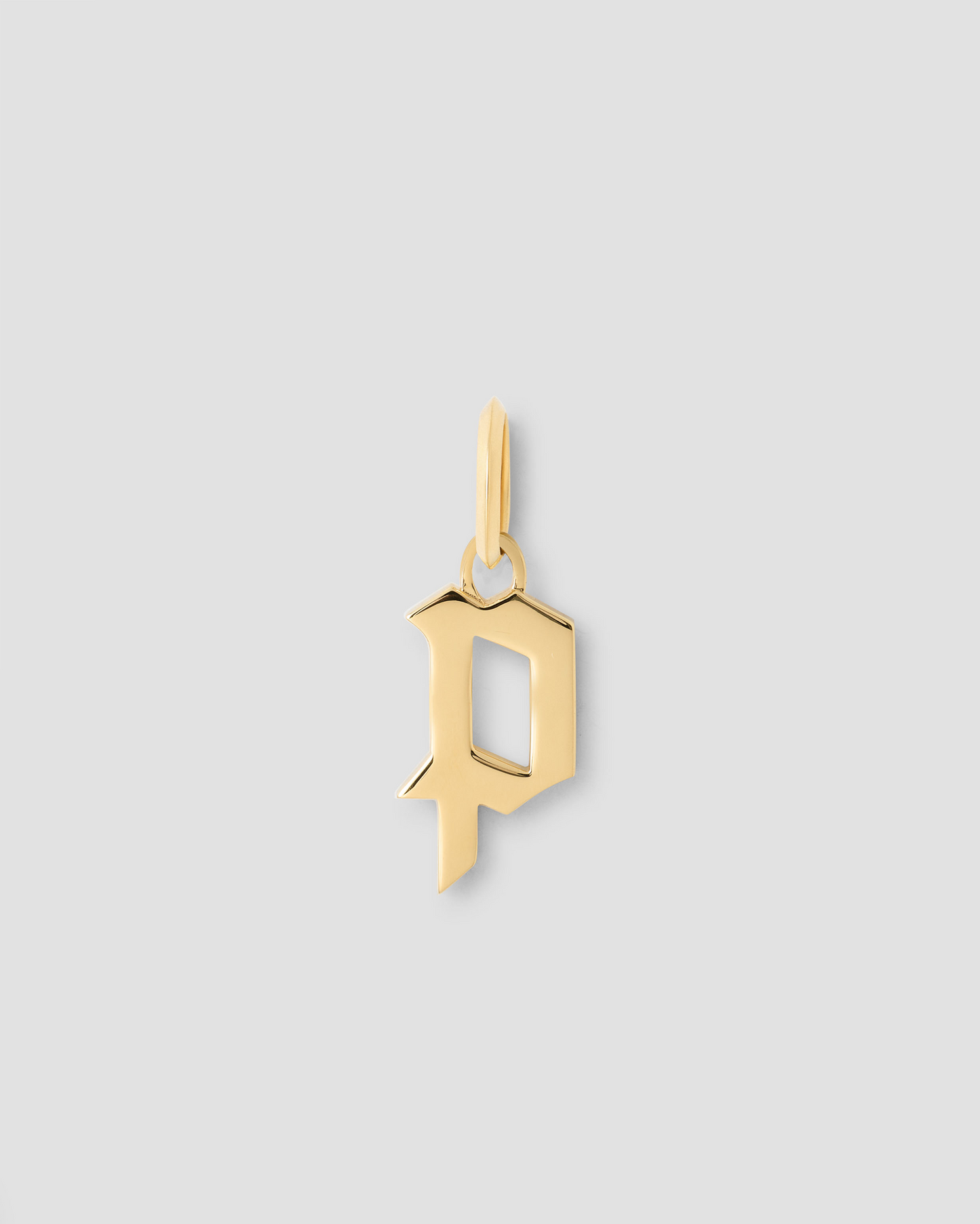 Lower Case Gothic Letter Charm in 14K Yellow Gold