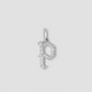 Capital Gothic Letter Charm with Pavé White Diamonds