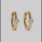 18K Essential Single Stone Tiny Huggie