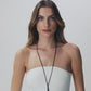 Semi-Precious Heart Leather Cord Necklace
