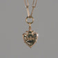 Personalized Heart Shield with Pave White Diamonds in 18K Yellow Gold