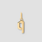 Lower Case Gothic Letter Charm in 14K Yellow Gold