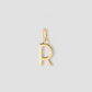 Minimal Block Letter Charm in 14K Yellow Gold