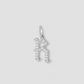 Capital Gothic Letter Charm with Pavé White Diamonds