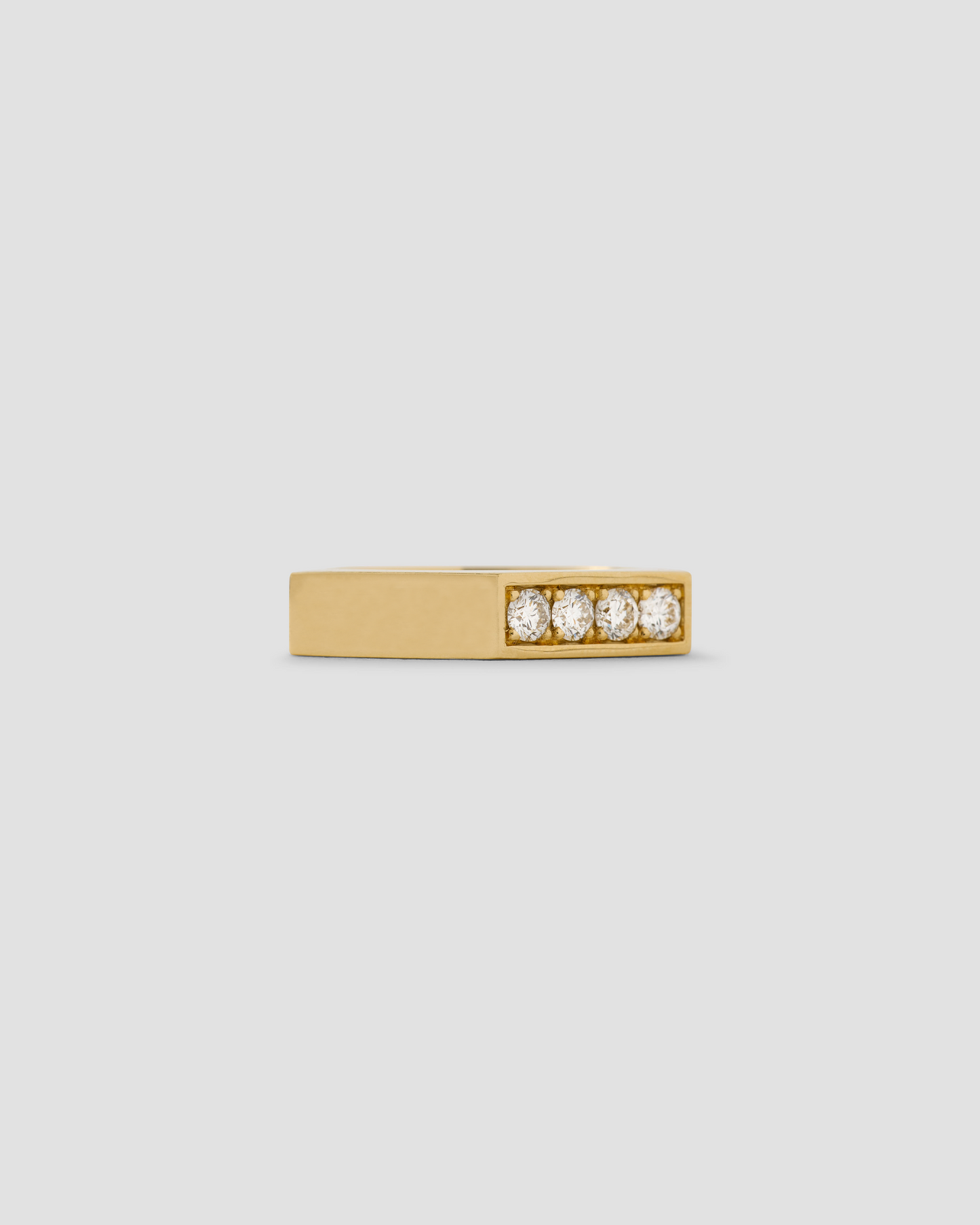 Peak Ring with Diamonds in 18K Yellow Gold