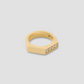 Peak Ring with Diamonds in 18K Yellow Gold