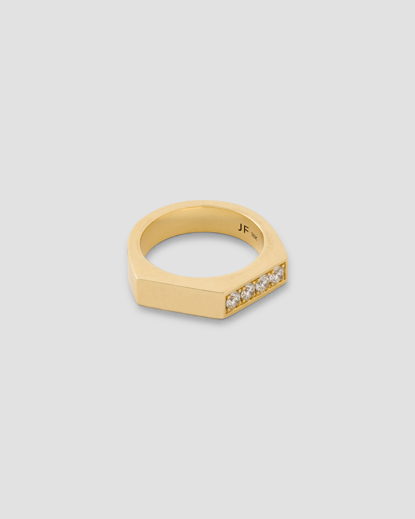 Peak Ring with Diamonds in 18K Yellow Gold