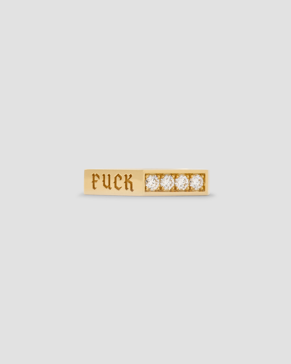 Peak Ring with Diamonds gold ring - close-up detail | womens diamond rings