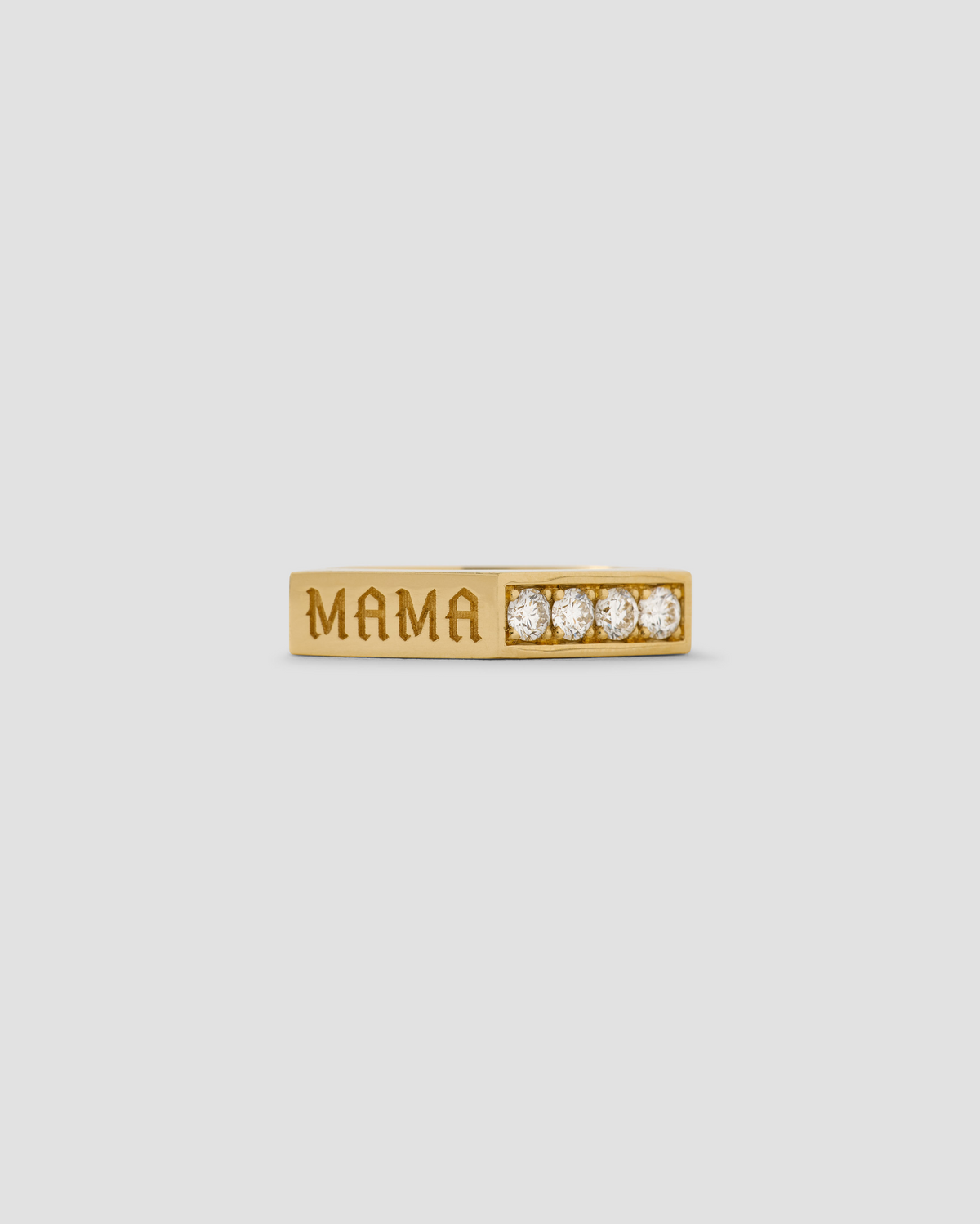 Peak Ring with Diamonds gold ring - alternate angle | womens diamond rings