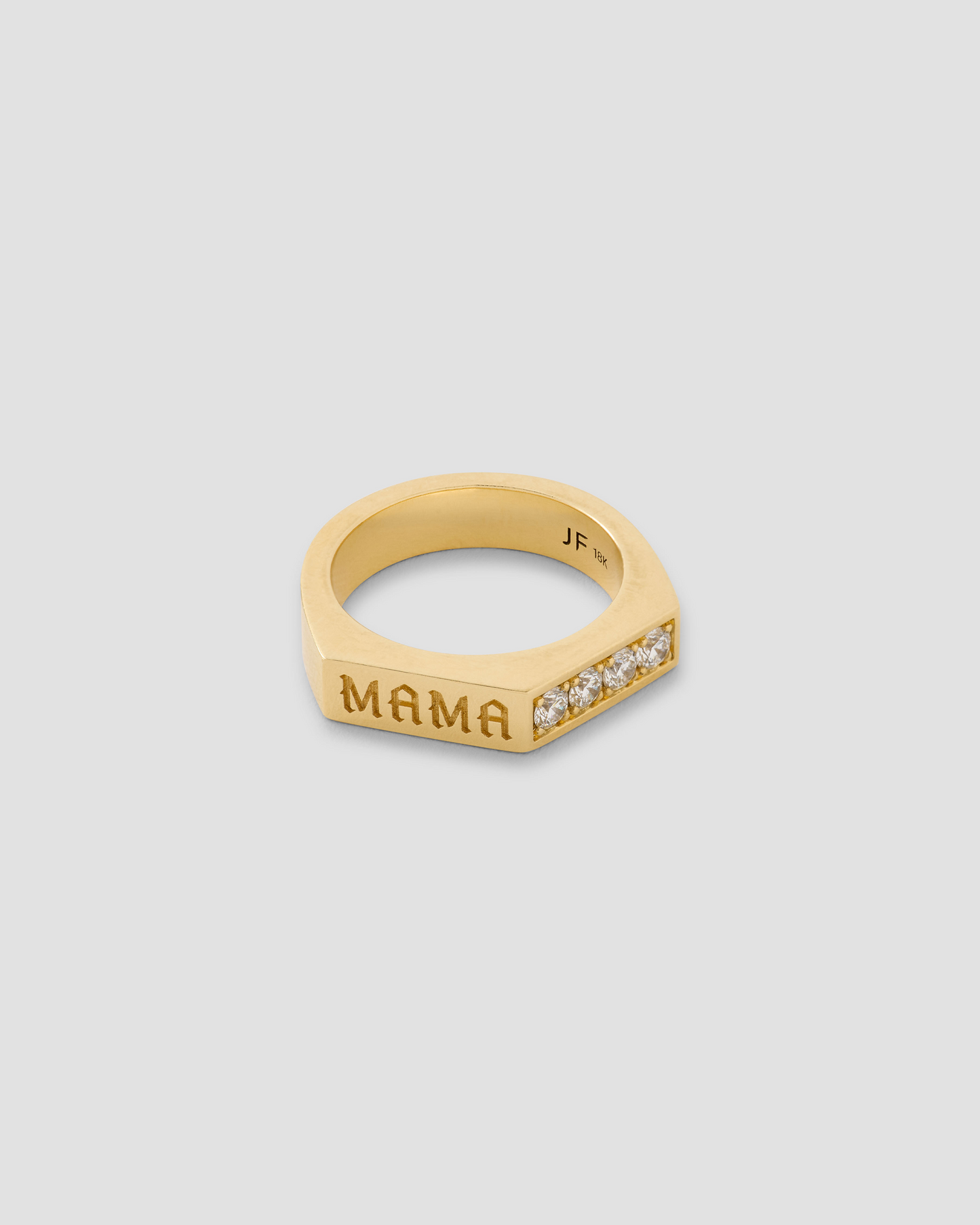 Peak Ring with Diamonds in 18K Yellow Gold