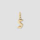 Lower Case Gothic Letter Charm in 14K Yellow Gold
