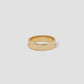 Skinny Family Gothic Ring with 2 White Diamonds in 18K Yellow Gold
