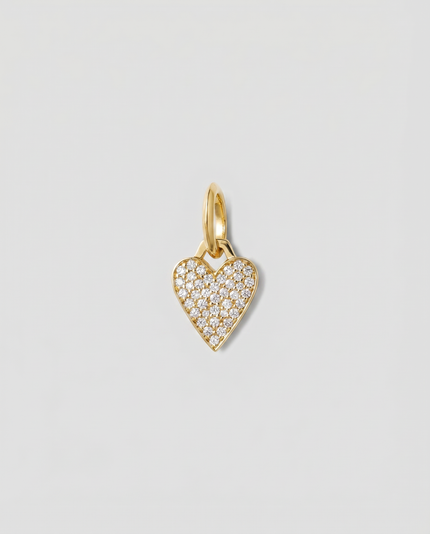 Small Heart with Pavé White Diamonds