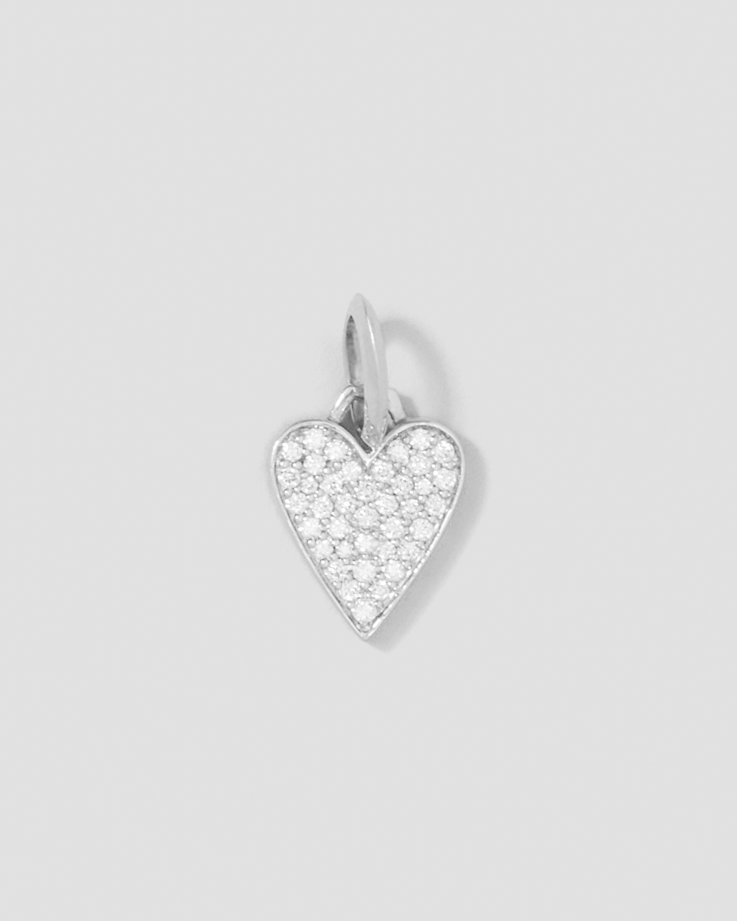 Small Heart with Pavé White Diamonds