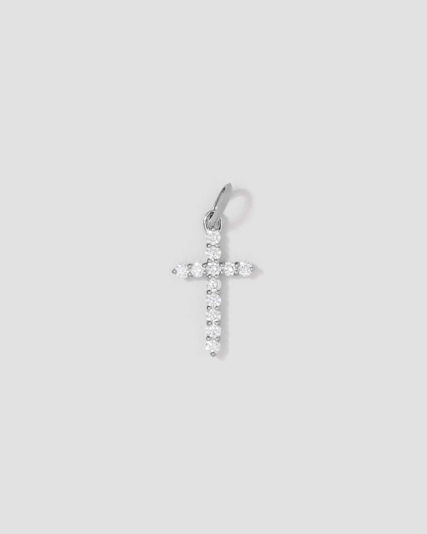Small Floating Diamond Cross