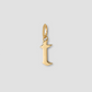Lower Case Gothic Letter Charm in 14K Yellow Gold