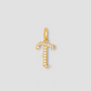 Capital Gothic Letter Charm with Pavé White Diamonds