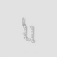 Capital Gothic Letter Charm with Pavé White Diamonds