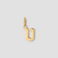 Lower Case Gothic Letter Charm in 14K Yellow Gold