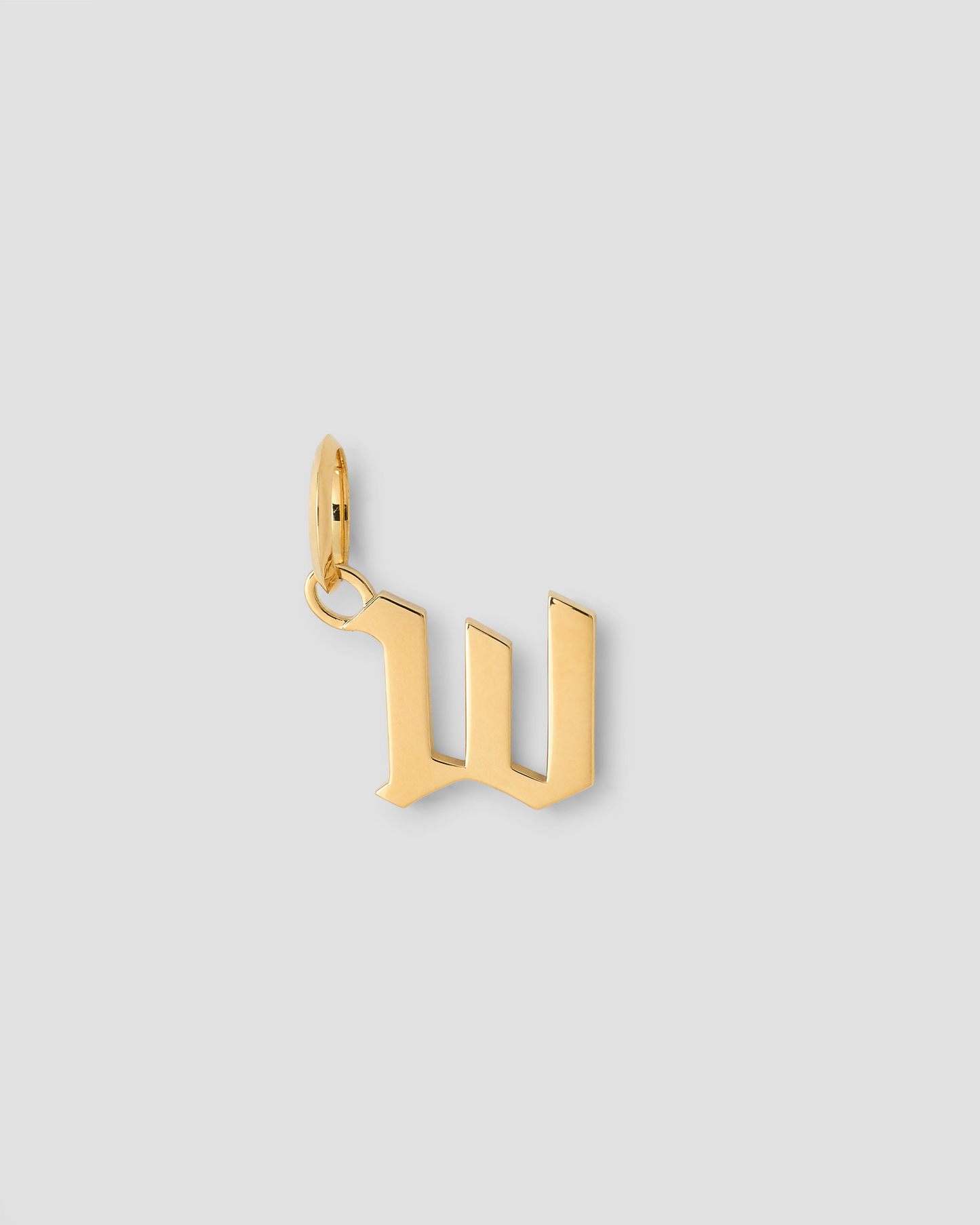 Lower Case Gothic Letter Charm in 14K Yellow Gold