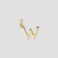 Minimal Block Letter Charm in 14K Yellow Gold