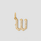 Capital Gothic Letter Charm with Pavé White Diamonds