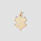 Wave Shield with Pave White Diamonds in 18K Yellow Gold