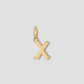 Lower Case Gothic Letter Charm in 14K Yellow Gold