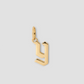 Lower Case Gothic Letter Charm in 14K Yellow Gold