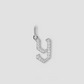 Capital Gothic Letter Charm with Pavé White Diamonds
