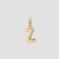 Lower Case Gothic Letter Charm in 14K Yellow Gold